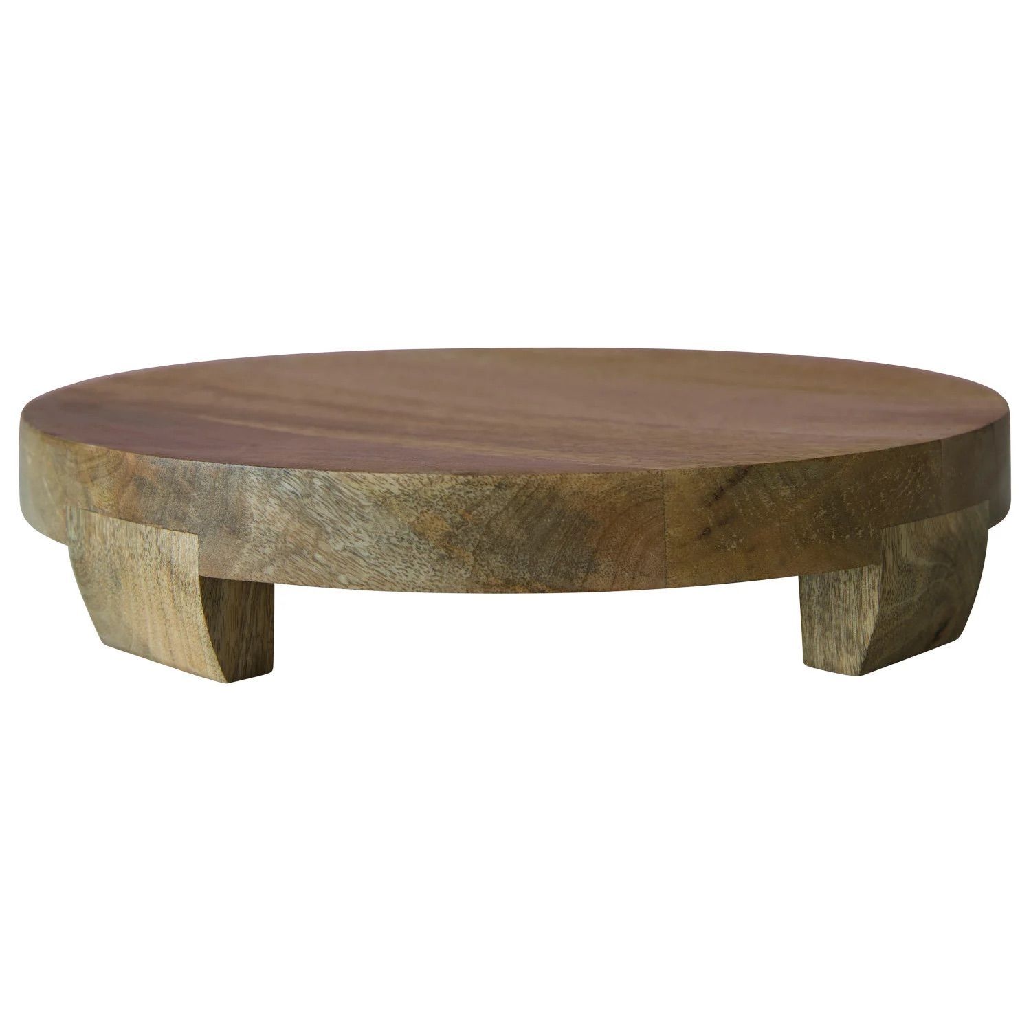 Mango Wood Footed Pedestal