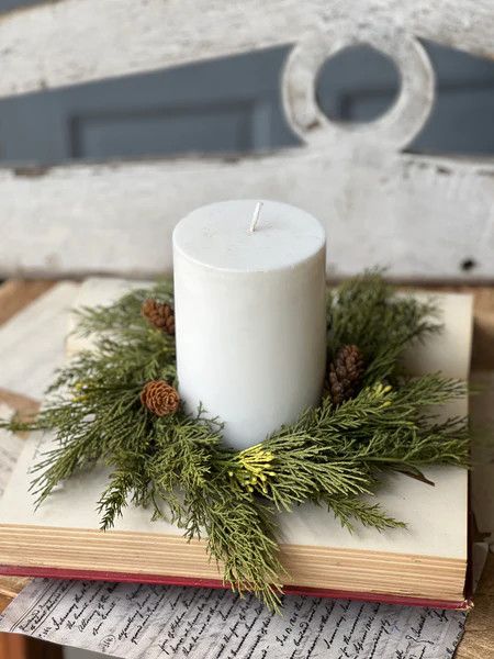 Alpine Cedar Candle Ring 4.5”