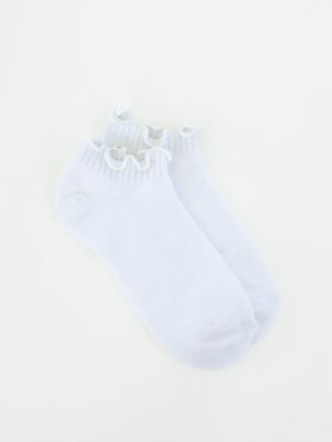 Low Ruffle Socks White