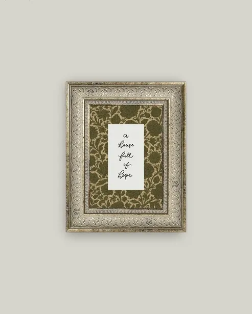 A House Full of Hope: Vintage Framed Canvas 5"x7"