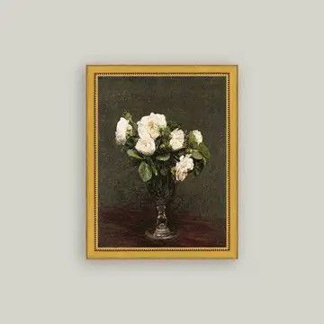 Roses Blanches Framed Art Print 7x9