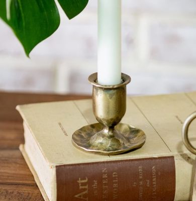 Antique Brass Taper Holder