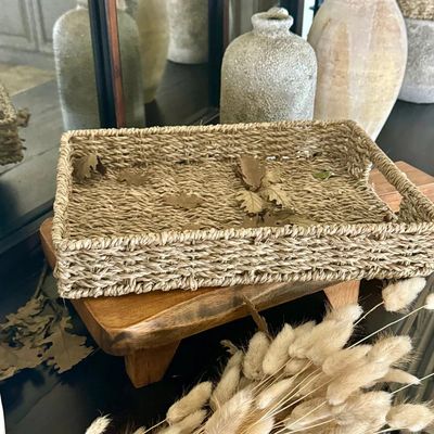 Rectangle Seagrass Tray Basket