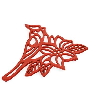 Trivet Cardinal/Flower Cast Iron