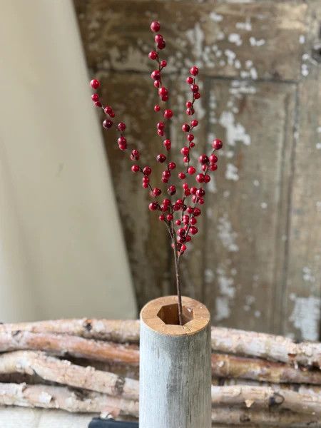 Red Reverie Berry Spray 29”