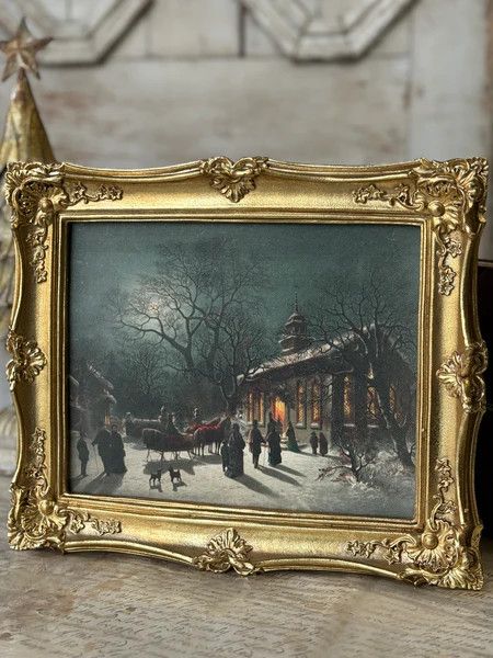 Winter Township &amp; Warm Tidings Framed Art Print