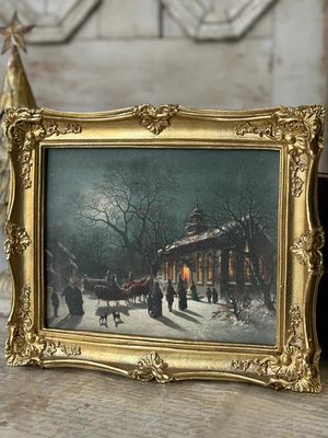 Winter Township &amp; Warm Tidings Framed Art Print