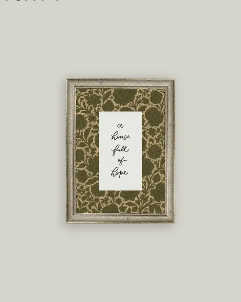 A House Full of Hope: Vintage Framed Canvas 12"x16"