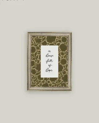 A House Full of Hope: Vintage Framed Canvas 12"x16"