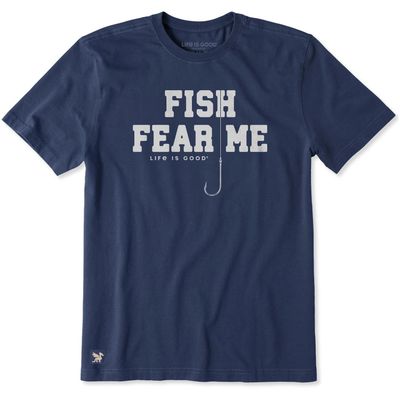 Life is Good Men's Hook Fish Fear Me Tee