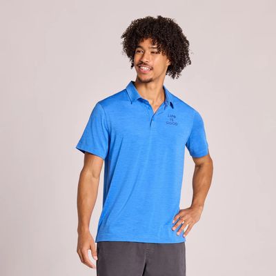 Life is Good Men's Sun Crusher Polo Athletic Blue