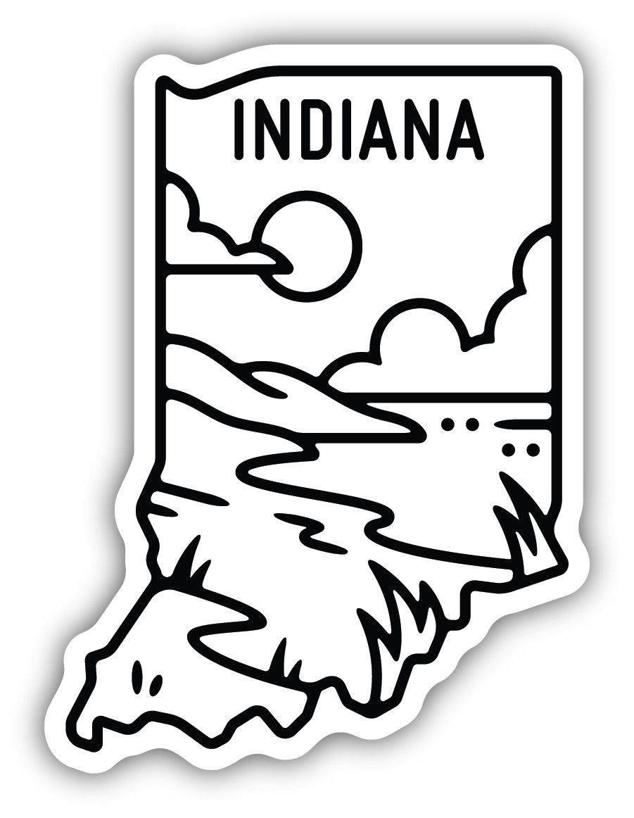 Indiana Landscape Sticker