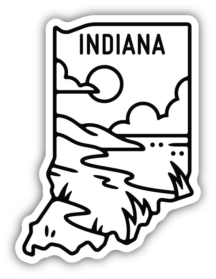 Indiana Landscape Sticker