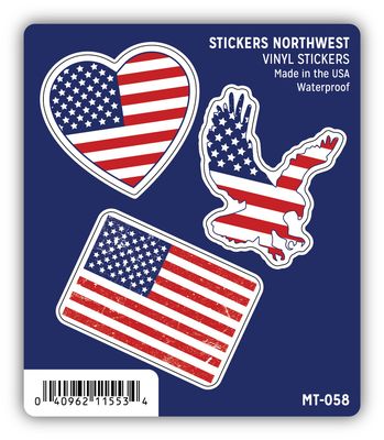 American Flag Stickers (3 pack)