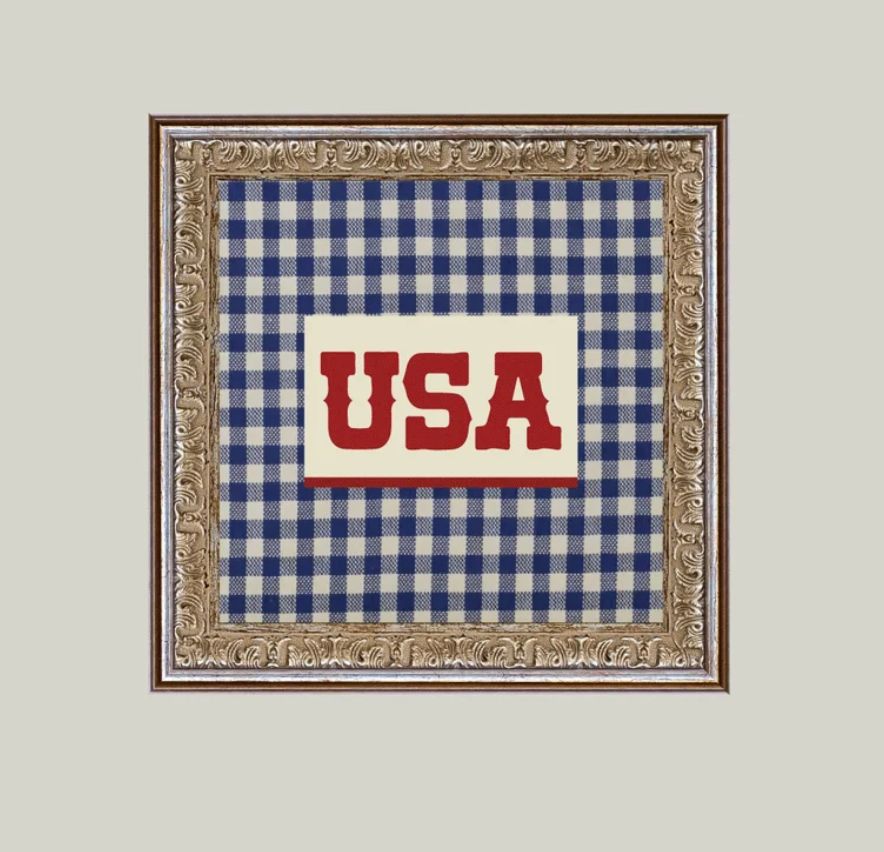 Plaid USA | Vintage Framed Antique Style Sign 9x9