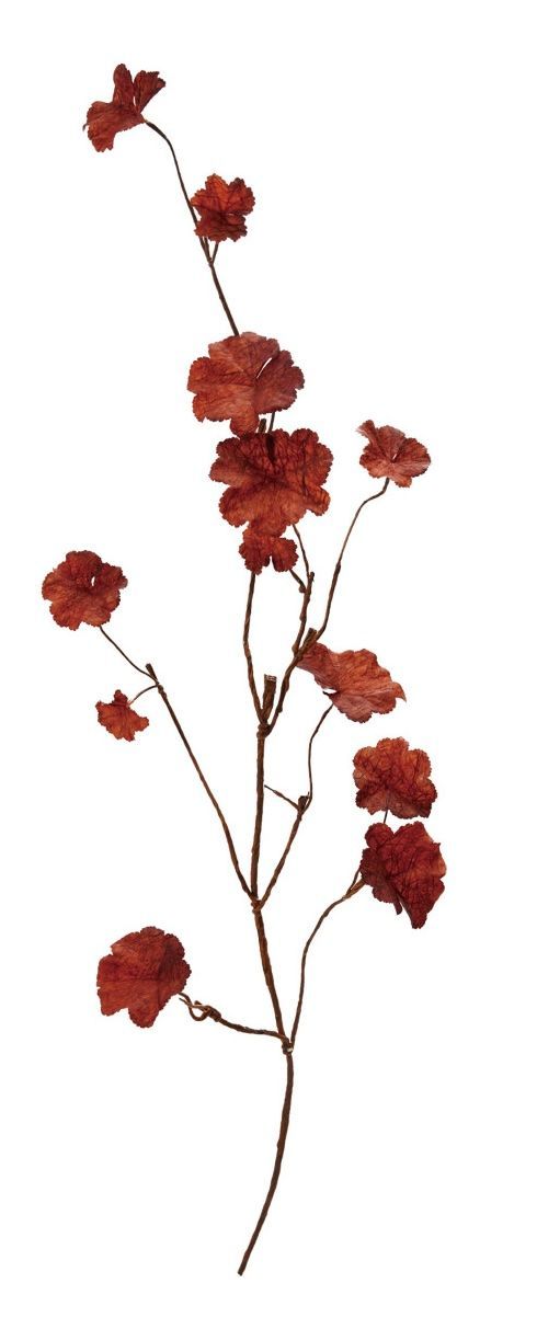 Faux Leaf Branch Red