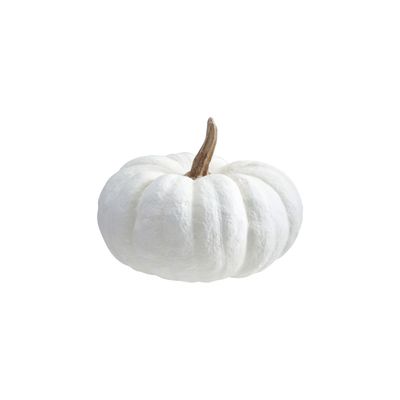 White Resin Pumpkin Decorative Accent - Large