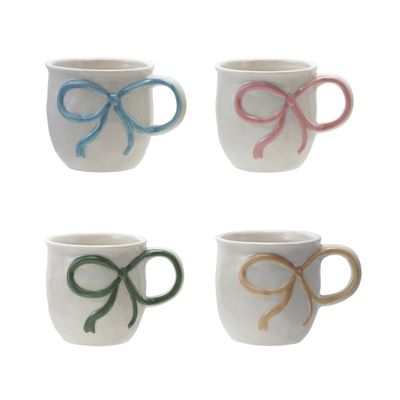 Stoneware Mug with Bow Handle (18oz)