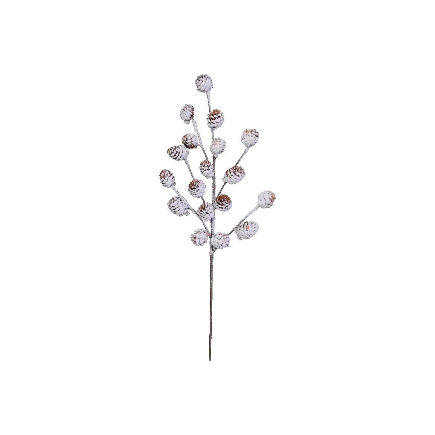 Snowy Pinecone Stem Decor