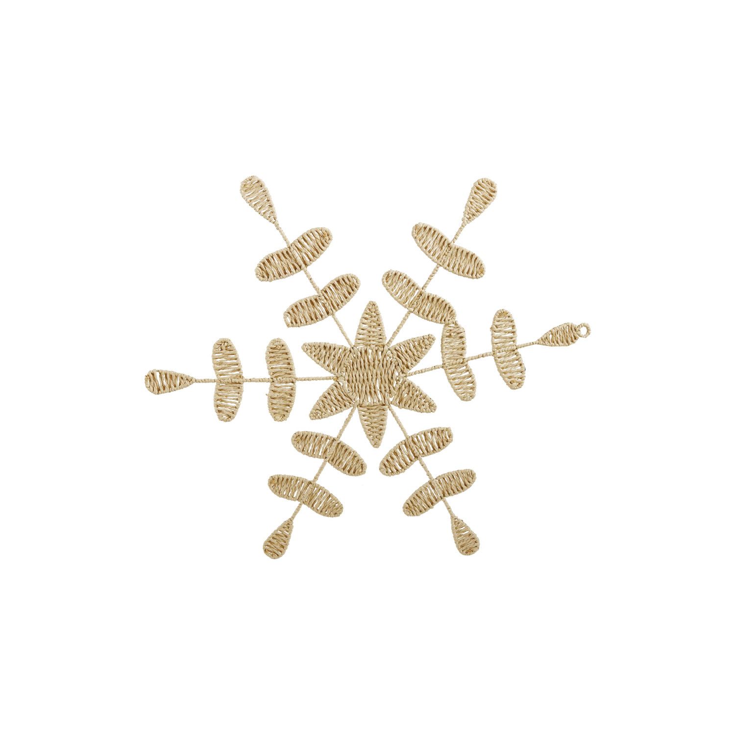 Oversized Woven Paper &amp; Wire Snowflake Ornament, Natural