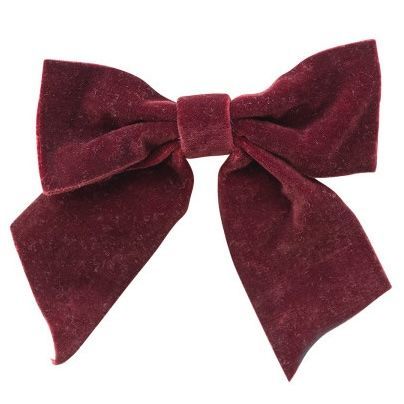 Velvet Clip-on Bow Crimson Velvet