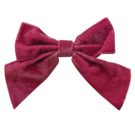 Velvet Clip-on Bow Berry Blush
