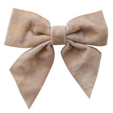 Velvet Clip-on Bow Sandstone
