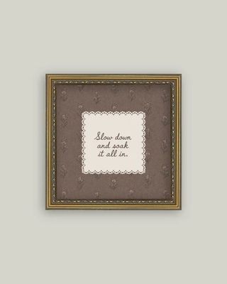 Slow Down Vintage Antique Framed Sign 9x9