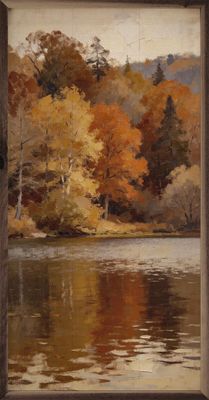 Quiet River In October Art Print