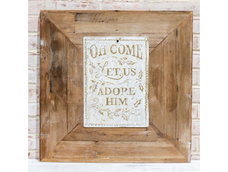 Gold Brush Adore Him Sign