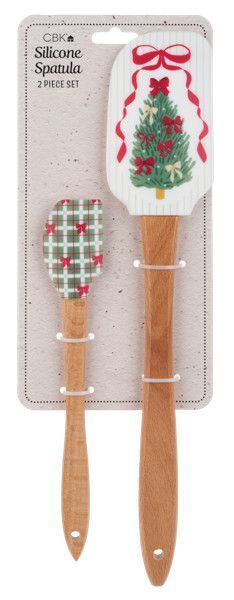 Rubber Spatulas (2 pc. set) Christmas Cottage