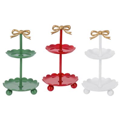 Two-Tier Mini Pedestal Stand with Bow