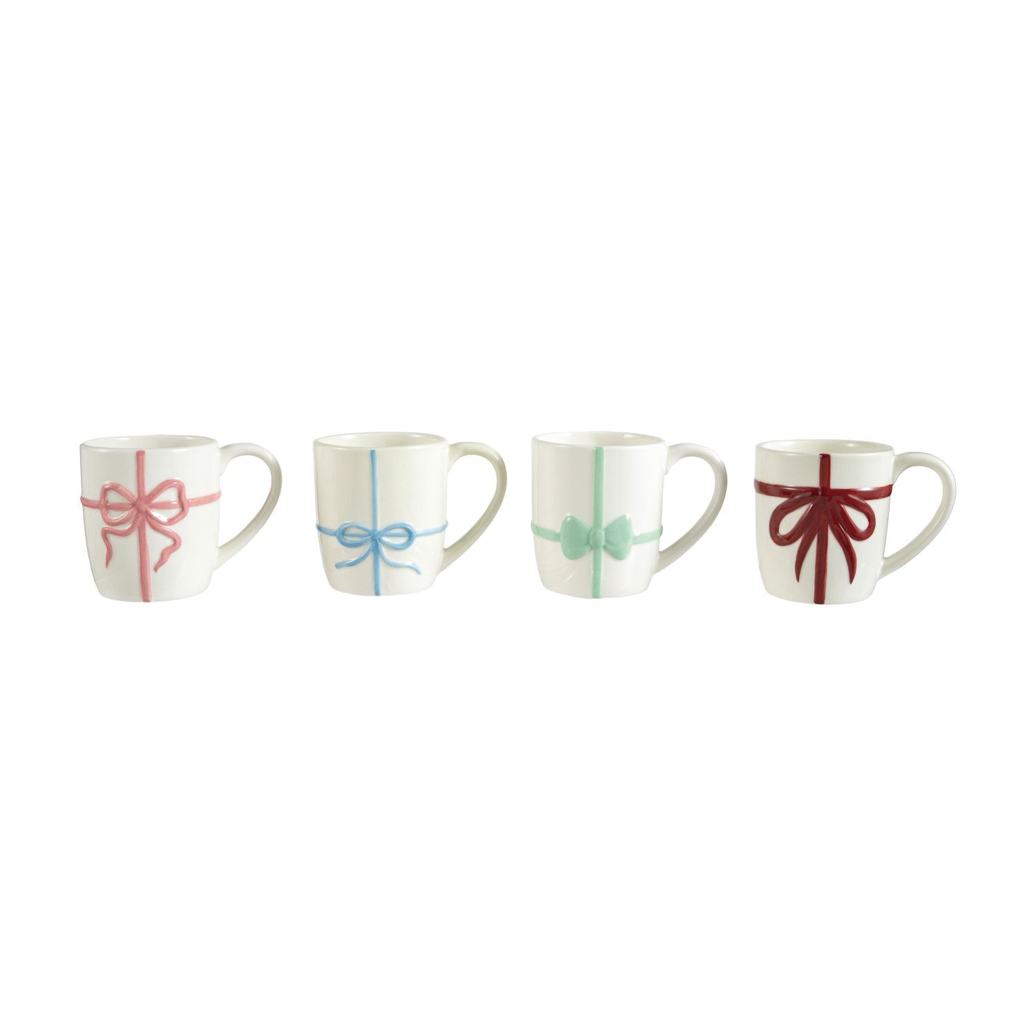 Stoneware Mug with Embossed Bow (12oz)