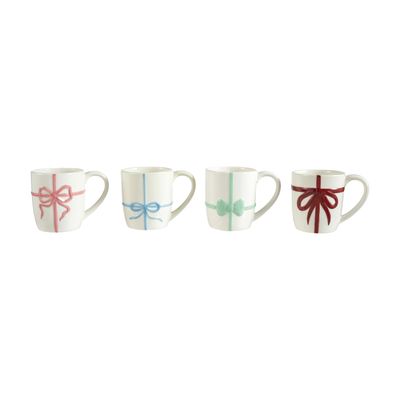 Stoneware Mug with Embossed Bow (12oz)