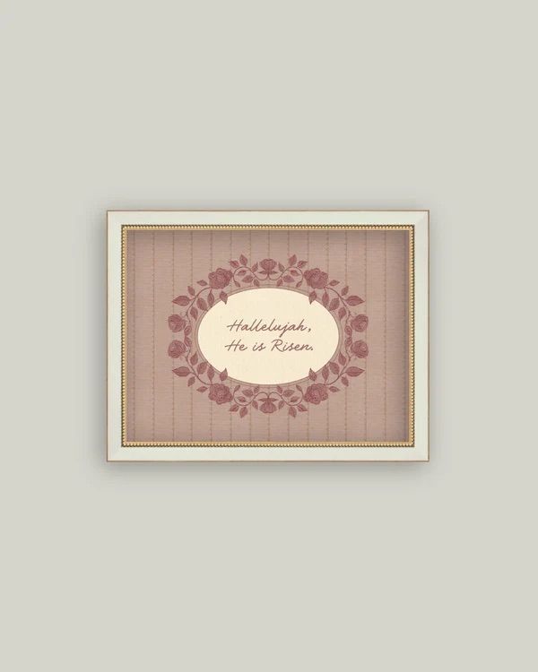 Hallelujah, He is Risen Vintage Framed Sign
