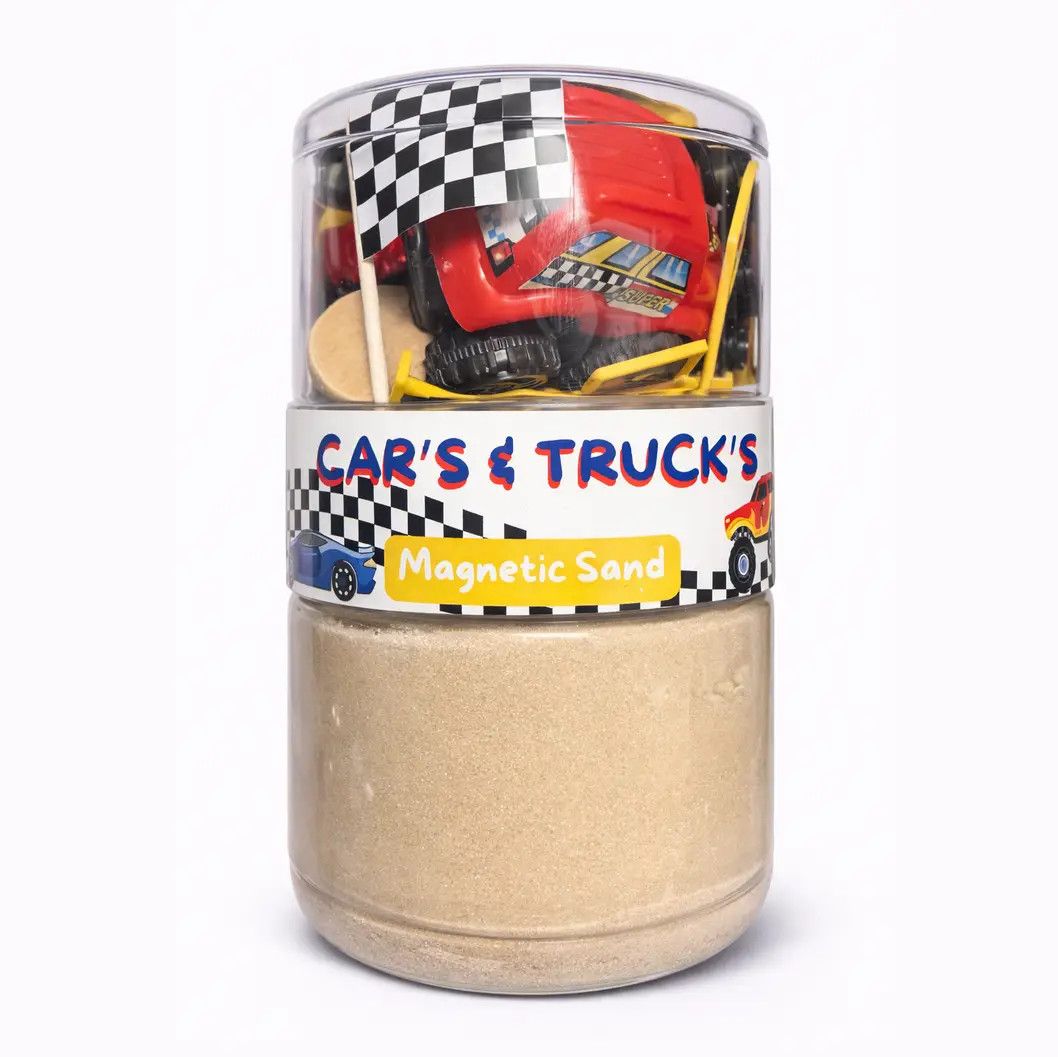 Play Play Dough Cars &amp; Trucks Sand Jar