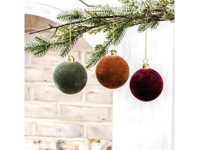 Velvet Ball Ornament 3”