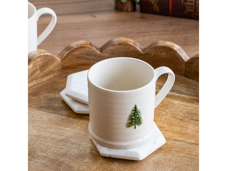 Embossed Christmas Tree Mug