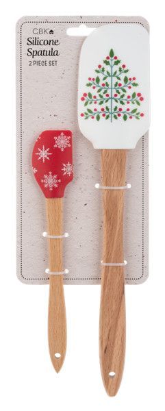 Rubber Spatulas (2 pc. set) Snowflake &amp; Tree