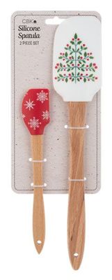 Rubber Spatulas (2 pc. set) Snowflake &amp; Tree