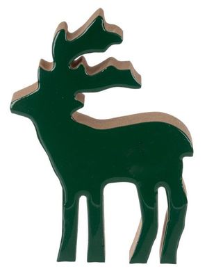 Enamel Reindeer Decor Green