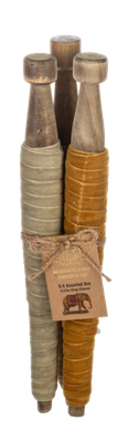 Rustic Velvet Ribbon on Wooden Spools (Set of 3)
