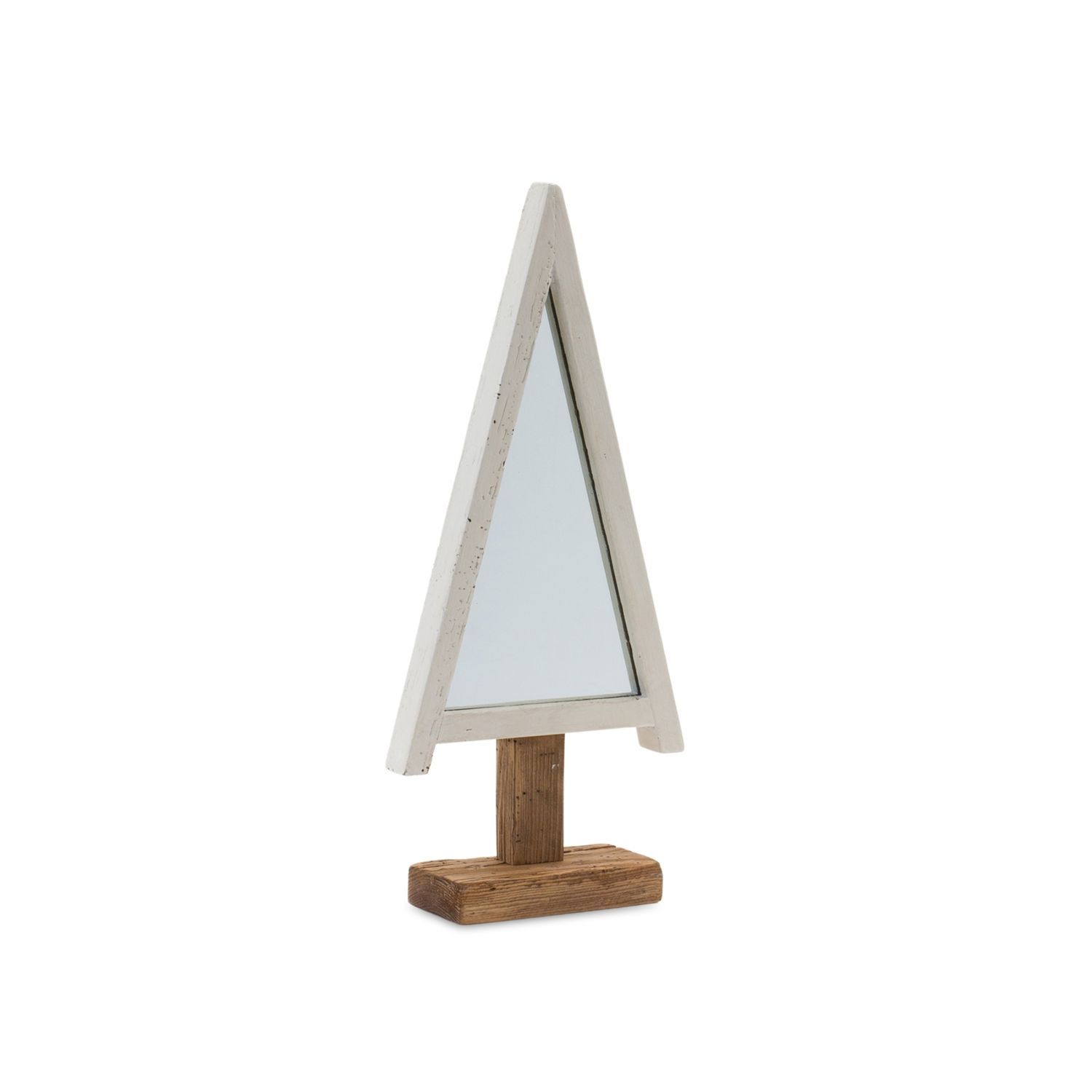 Glass &amp; Wood Christmas Tree 19.5"