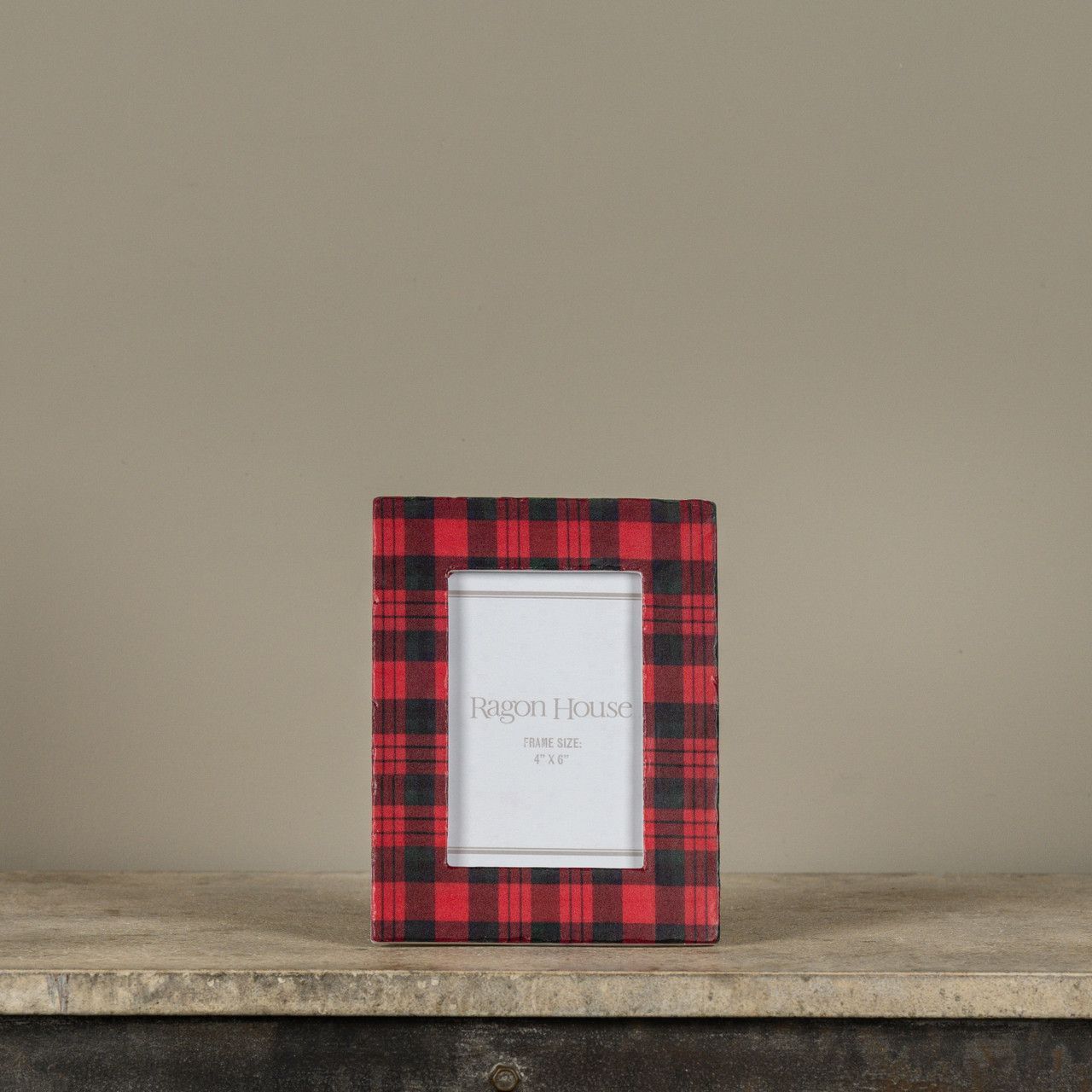 4” x 6” Red Plaid Photo Frame