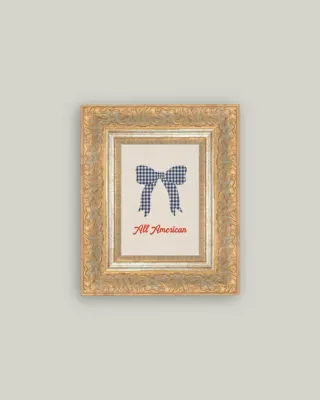 All American Vintage Framed Antique Wall Art Sign 7 x 9