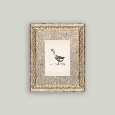 Single Goose Framed Antique Style Art Print