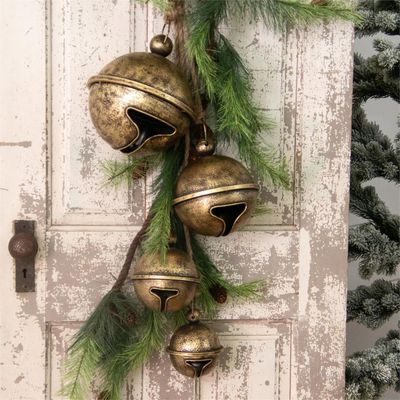 Antique Gold Hanging Jingle Bells