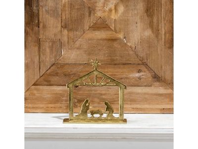 Gold Table Top Nativity