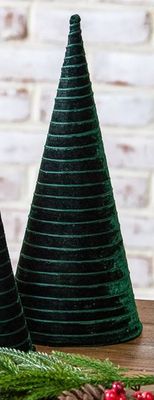 Emerald Velvet Cone Trees Large