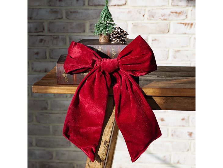Maroon Velvet Bow